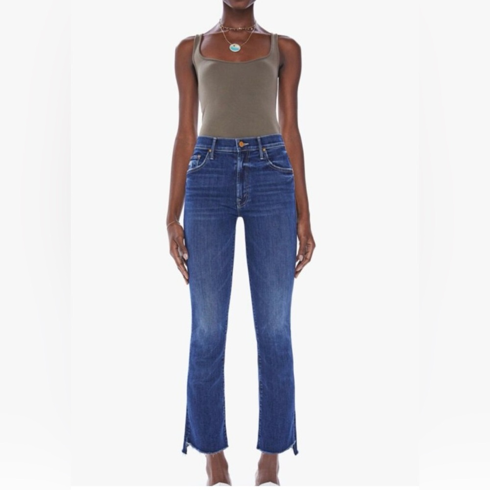 NWOT Mother The Insider Crop Step Fray Jeans Size 28